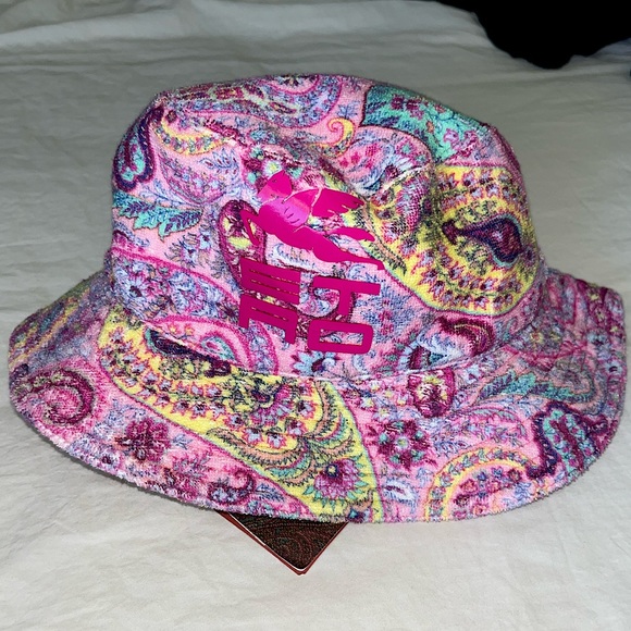 ETRO Raffia Cap Visor Hat with Multicolor Silk Scarf Detail